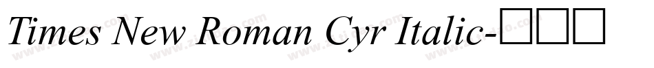 Times New Roman Cyr Italic字体转换